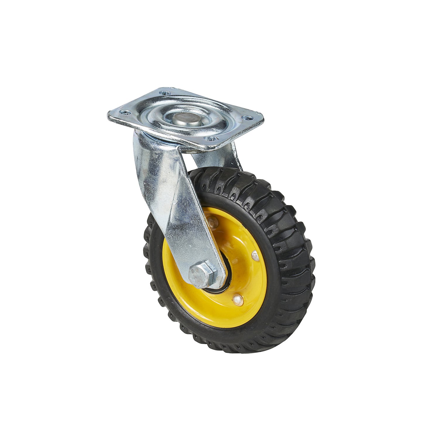 Swivel castor, yellow, Ø 160 x 50 mm.