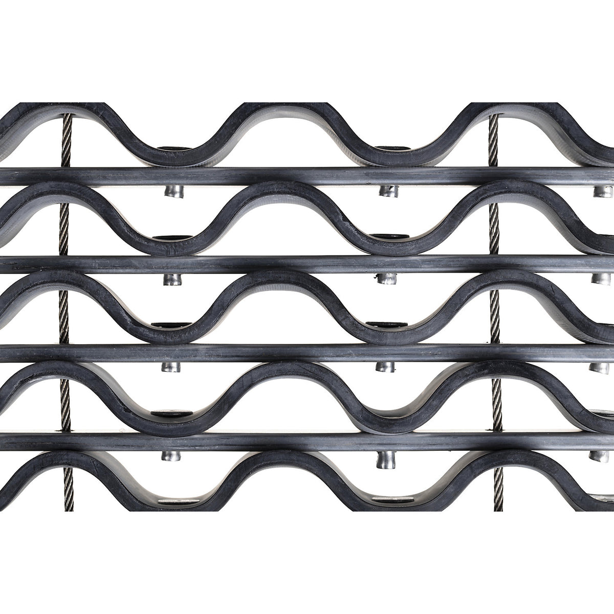Aluminium dirt-trapping system EAZYCARE WAVE, rubber insert, LxW 985 x 785 mm.