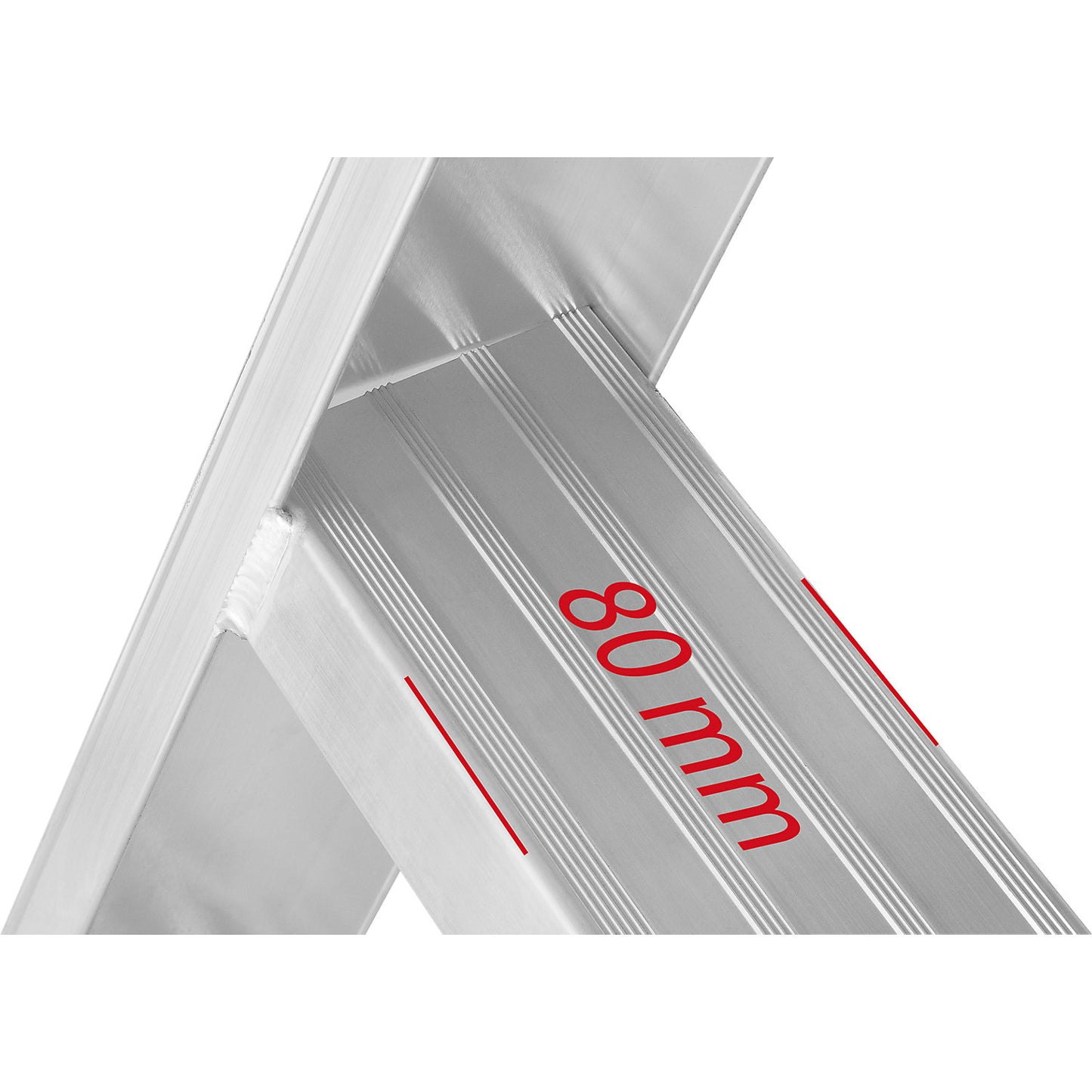 Aluminium folding steps, single sided access, 3 steps, platform height 620 mm.