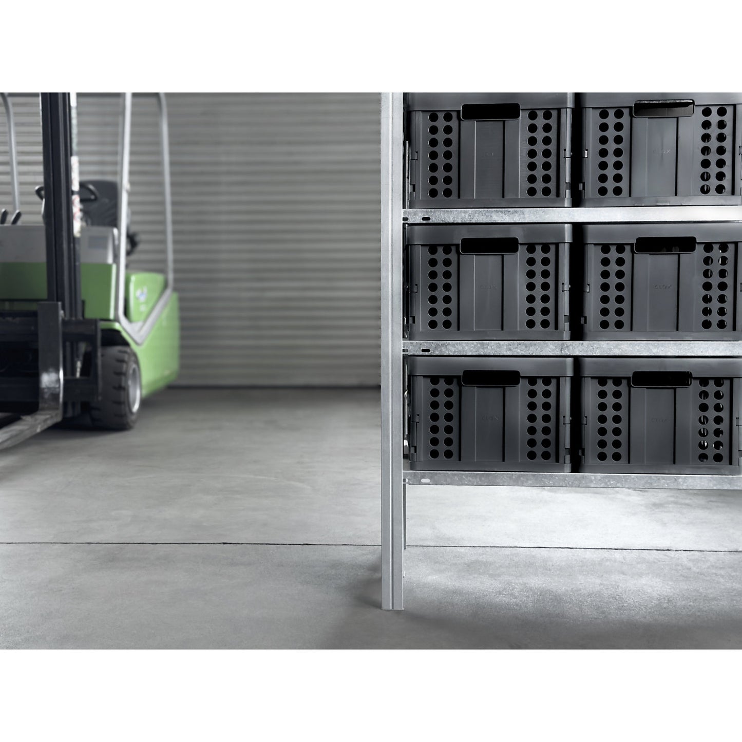 CLAX folding box, capacity 46 l, black.