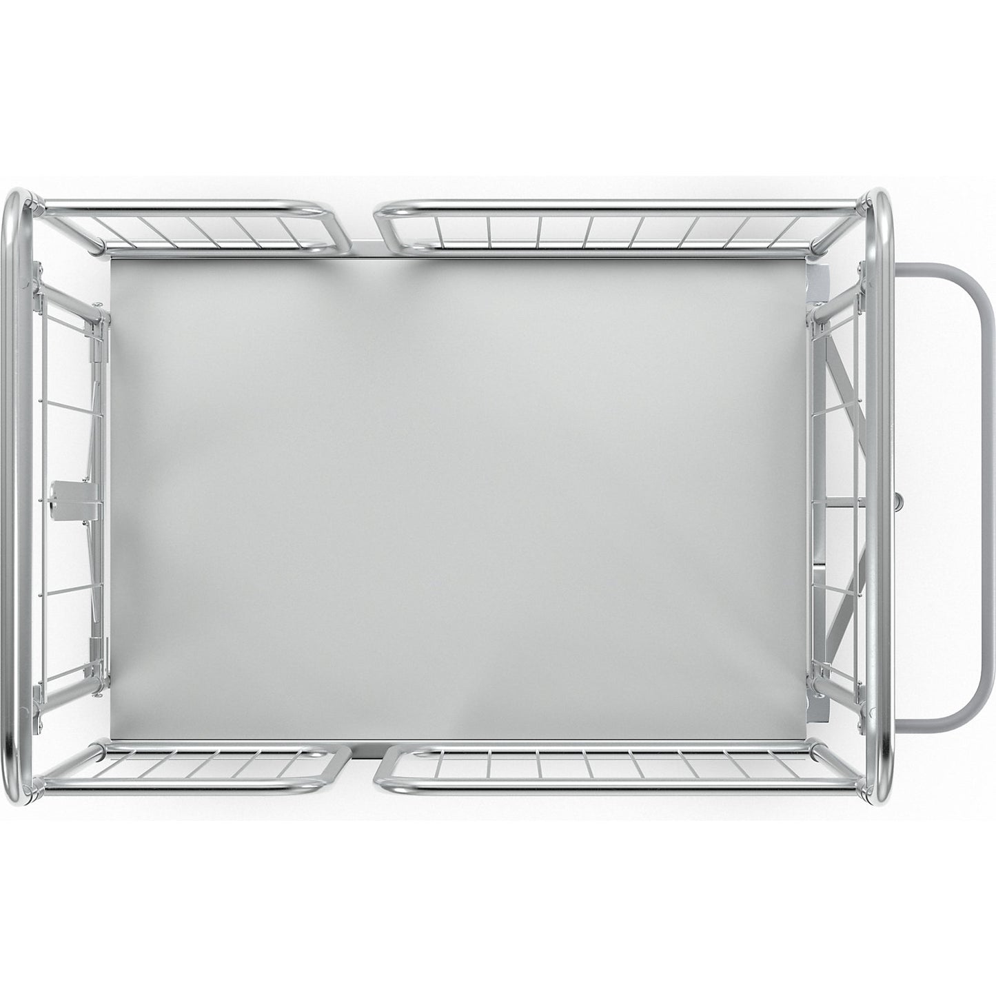 Trolley with panels on four sides, internal length 1000 mm, LxWxH 1200 x 750 x 1180 mm.