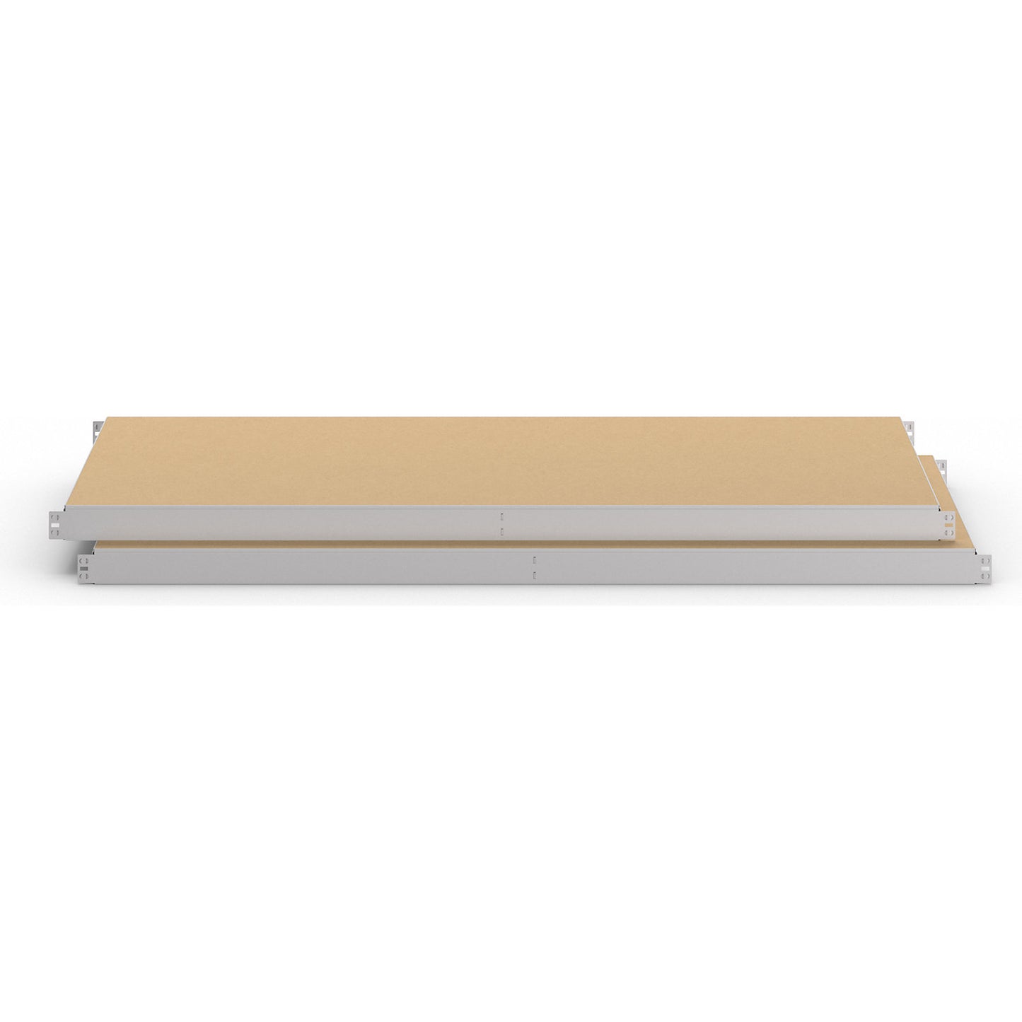 Moulded chipboard shelf, pack of 2, depth 586 mm, width 1436 mm.
