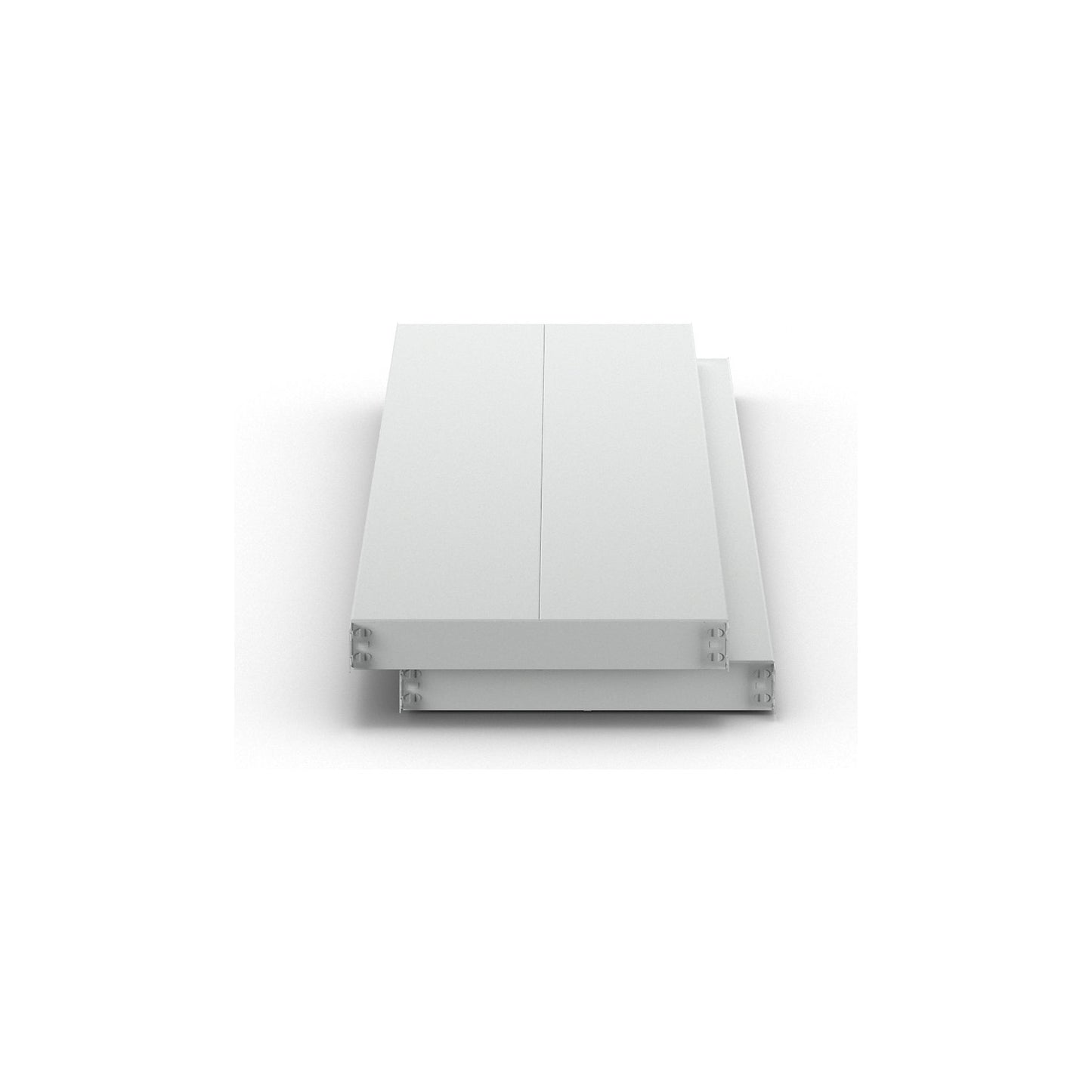 Sheet steel shelf, pack of 2, depth 390 mm, width 1442 mm.
