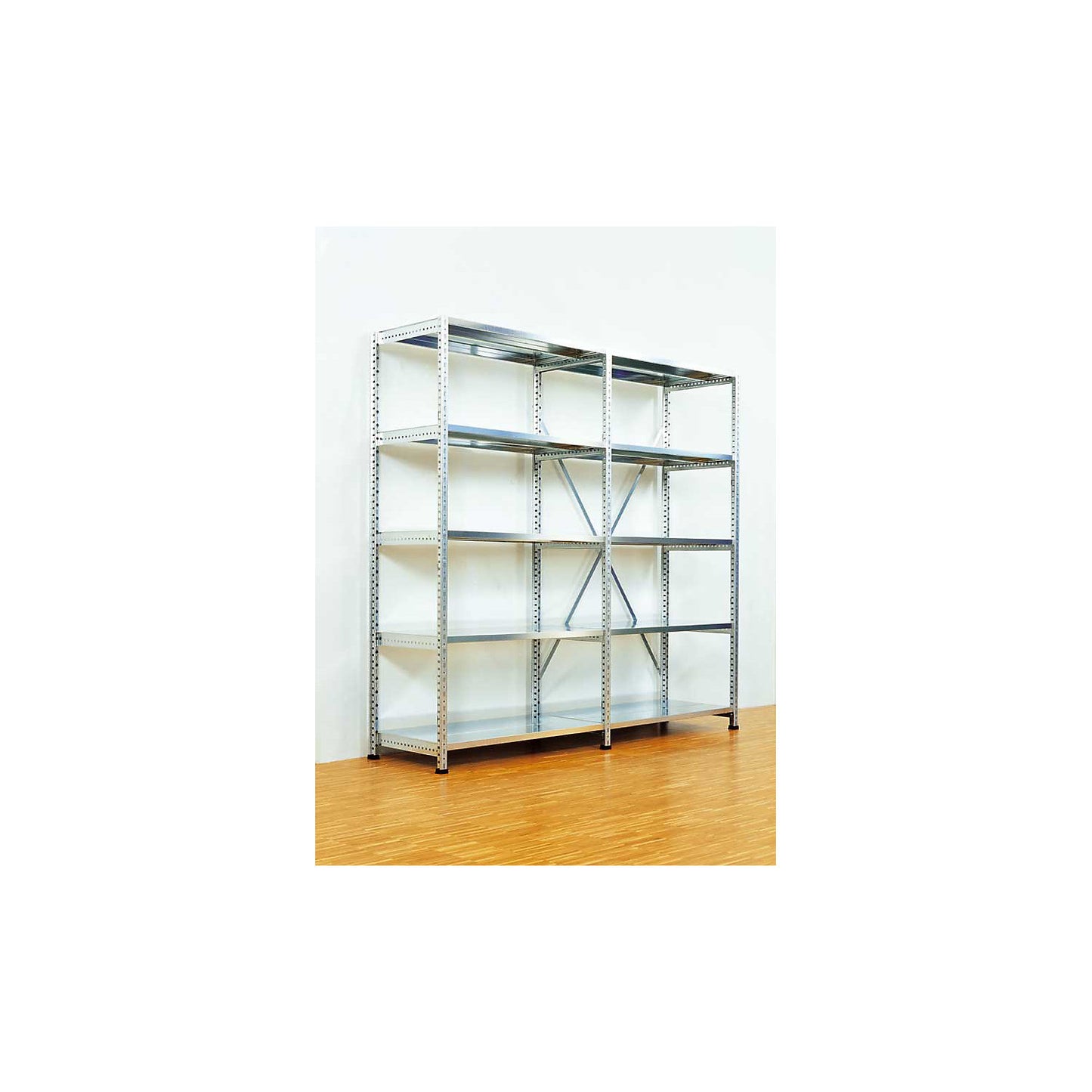 Boltless industrial and storage shelving unit, h 1920 mm, shelf width 1200 mm, 5 shelves, depth 600 mm, standard shelf unit.