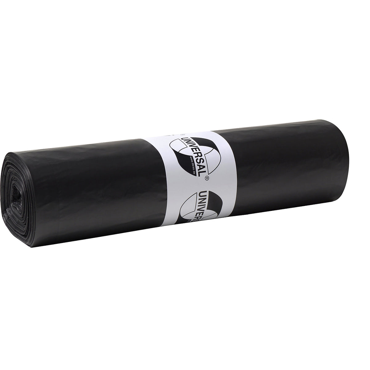 Waste sacks, HDPE, 120 L, 23 µm, WxL 700 x 1100 mm, pack of 500, black.