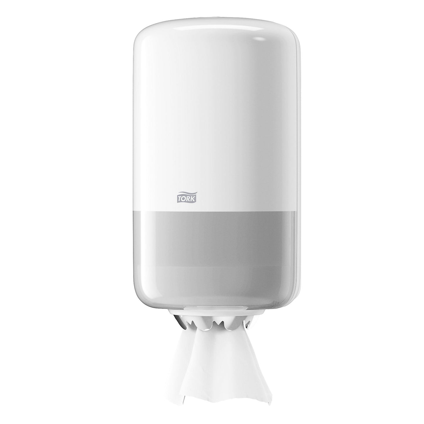 Hand towel and wiping cloth dispenser, centerfeed, mini, HxWxD 321 x 174 x 165 mm, plastic, white.