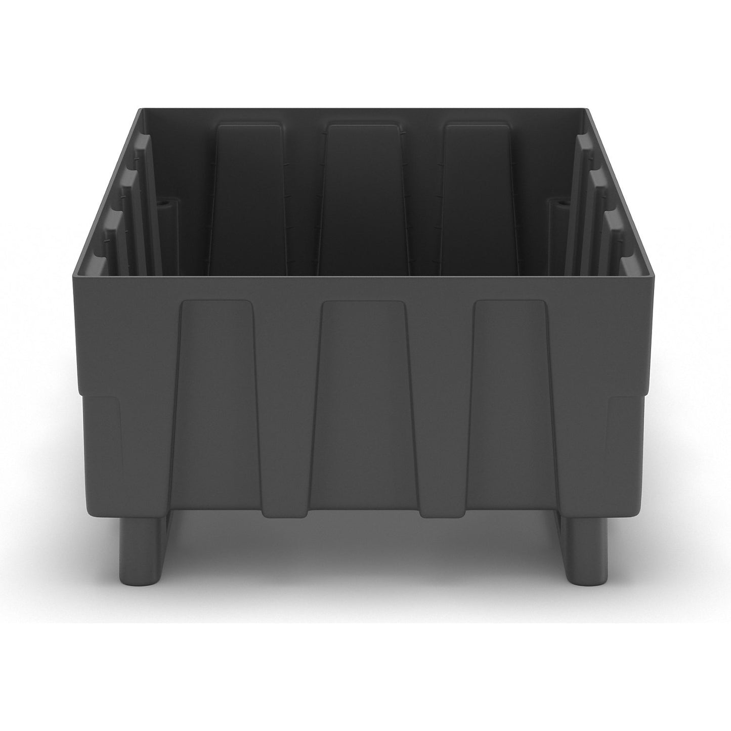 PE sump tray for 200 l drums, with runners, sump capacity 250 l, without grate.