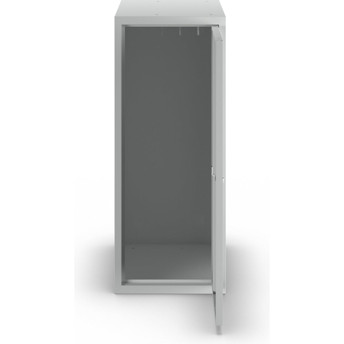 Amsterdam combination compartment locker, single module, light grey, width 400 mm, cylinder lock.
