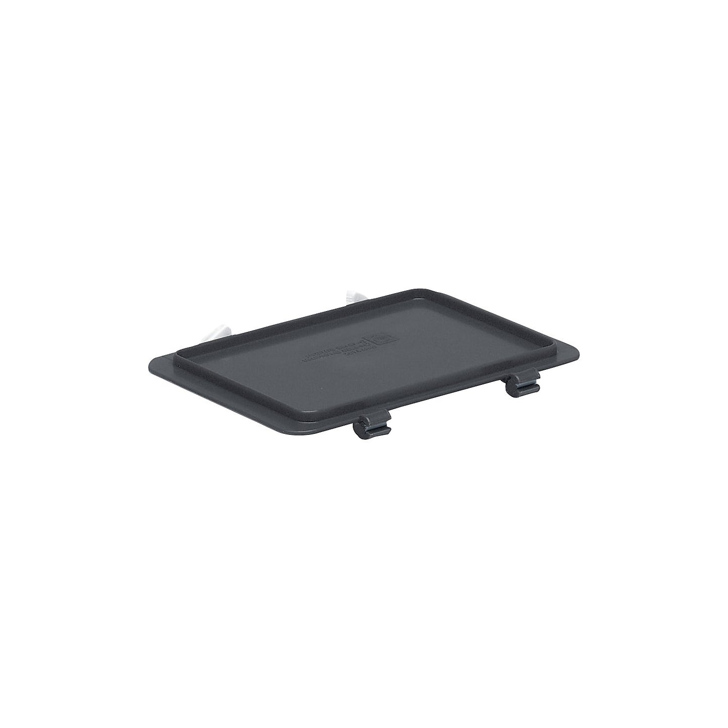 Hinged lid for Euro stacking containers, dark grey, pack of 2, LxW 200 x 150 mm.