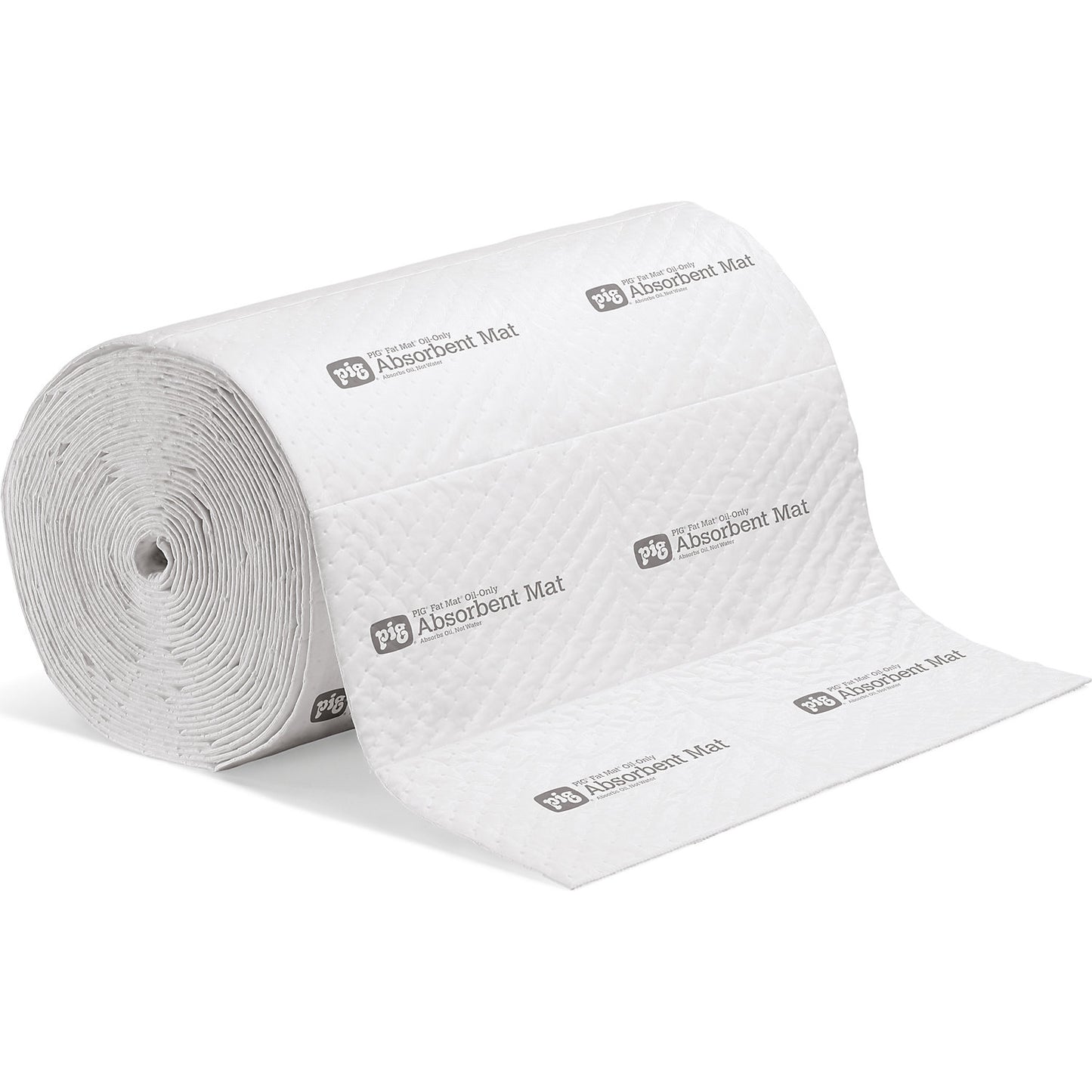 FAT MAT® Oil-Only absorbent sheeting roll, heavyweight version, length 23 m, width 810 mm.