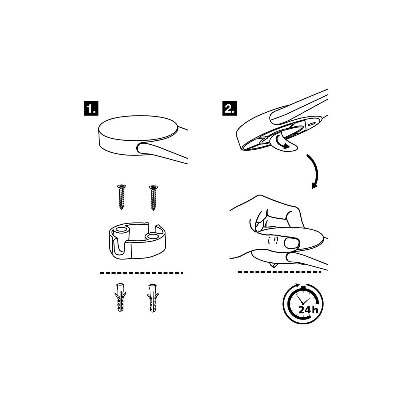 Designer door stopper with wedge, Ø 90 mm, pack of 2, height 17 mm.