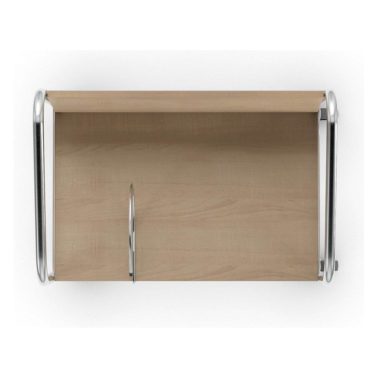 File trolley, chrome plated, 2 shelves, LxWxH 550 x 340 x 840 mm, birch finish.