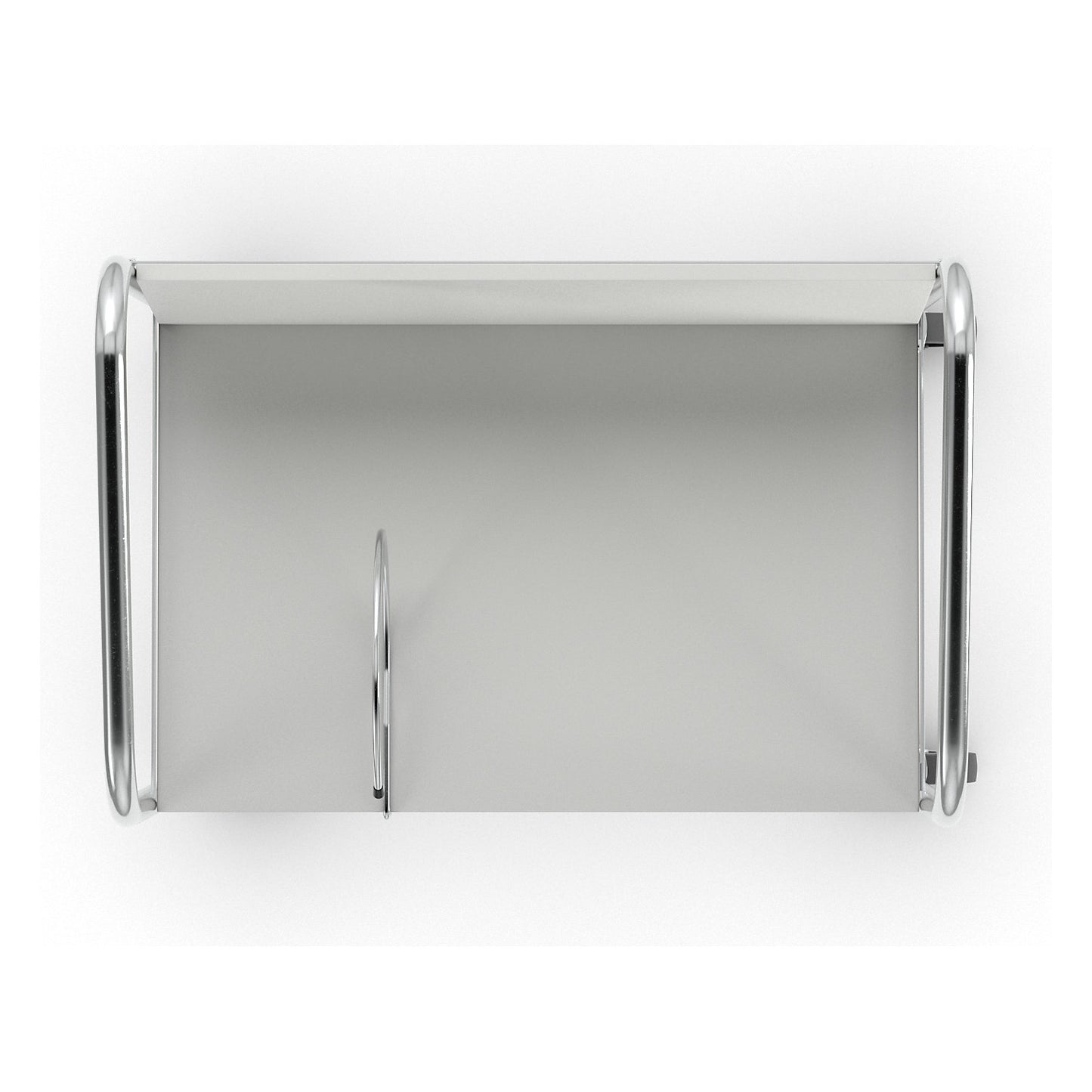 File trolley, chrome plated, 2 shelves, LxWxH 550 x 340 x 840 mm, grey.