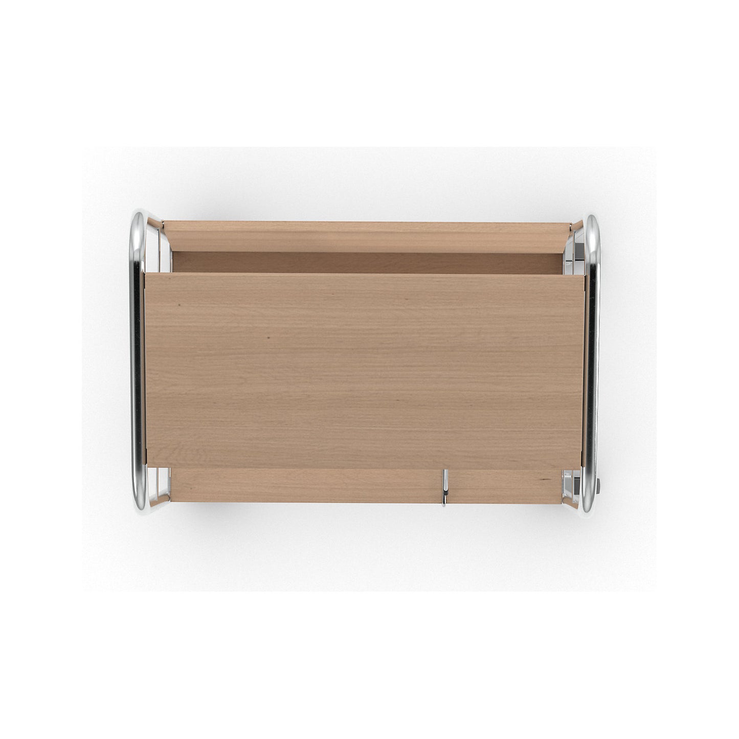 File trolley with top shelf, chrome plated, 3 shelves, LxWxH 550 x 340 x 1060 mm, beech finish.