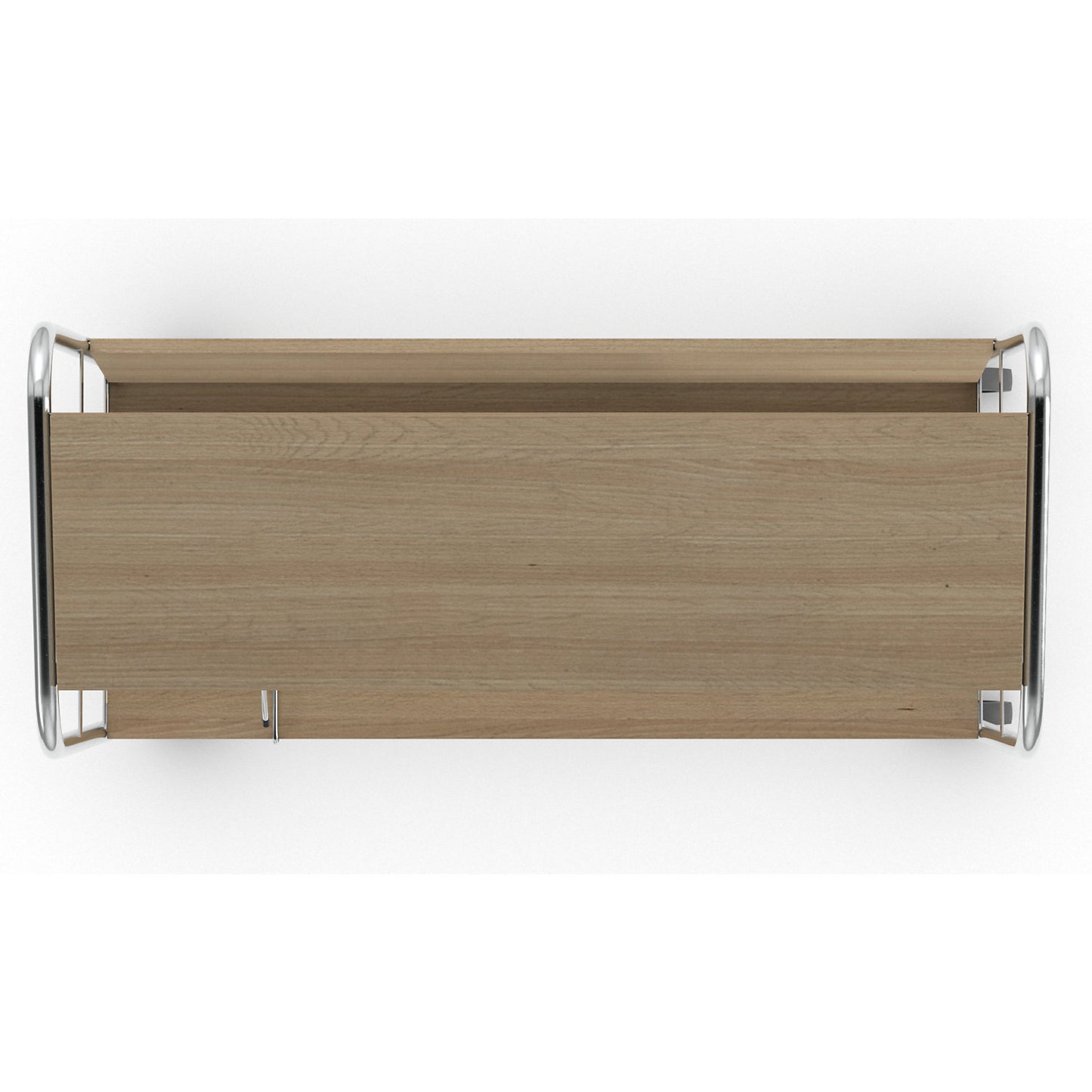 File trolley with top shelf, chrome plated, 3 shelves, LxWxH 800 x 340 x 1060 mm, birch finish.