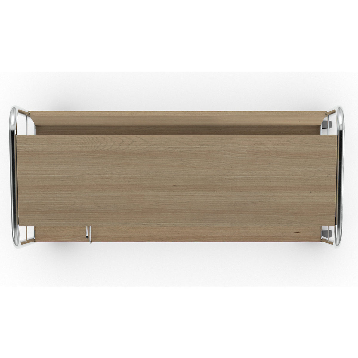 File trolley with top shelf, chrome plated, 3 shelves, LxWxH 800 x 340 x 1060 mm, birch finish.