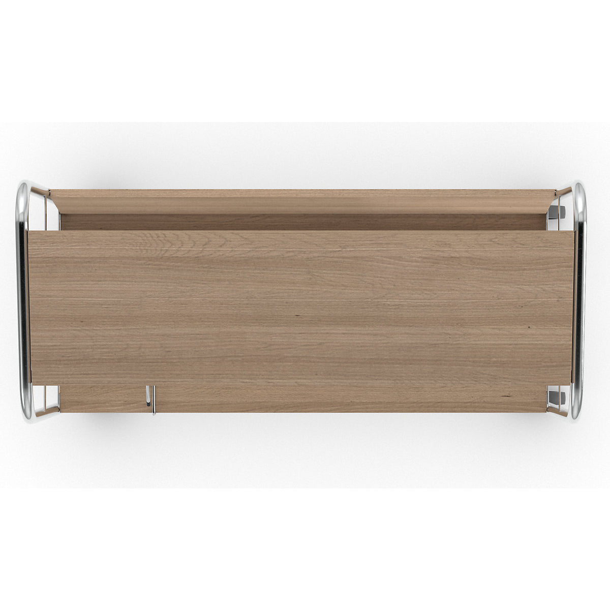 File trolley with top shelf, chrome plated, 3 shelves, LxWxH 800 x 340 x 1060 mm, oak finish.