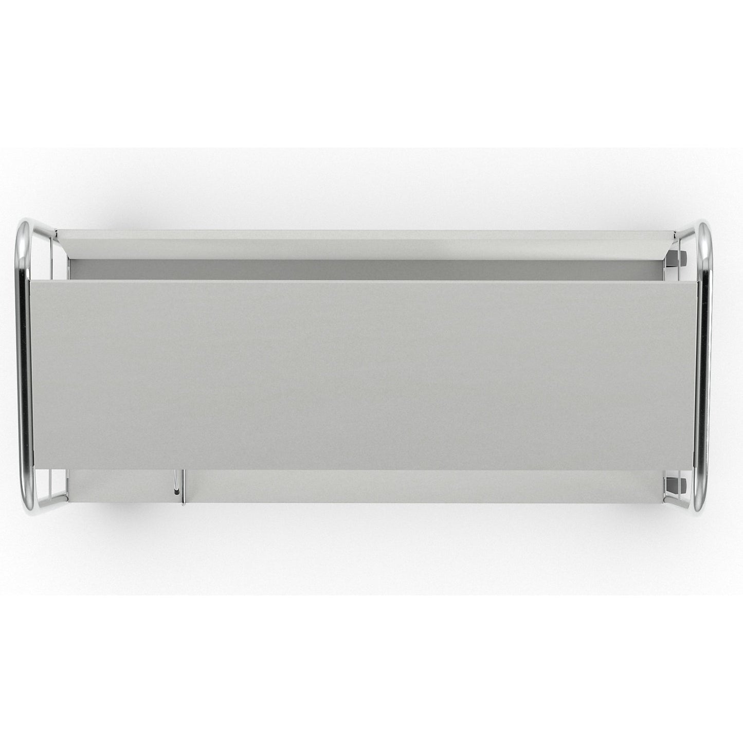 File trolley with top shelf, chrome plated, 3 shelves, LxWxH 800 x 340 x 1060 mm, grey.