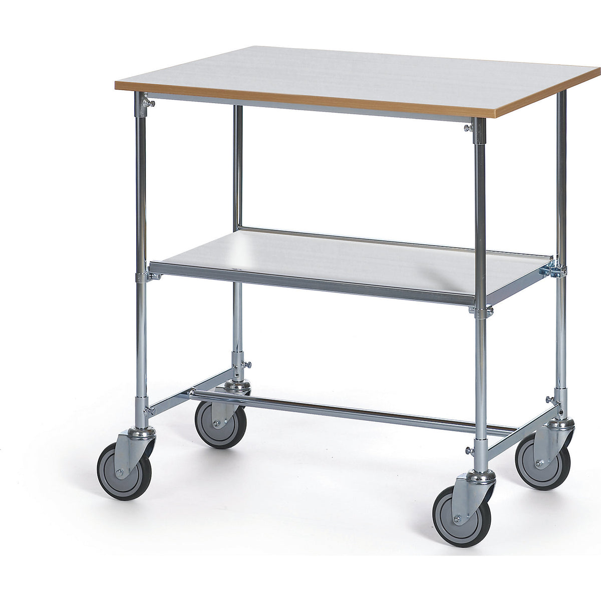 Table trolley, zinc plated, LxWxH 820 x 600 x 900 mm, grey.