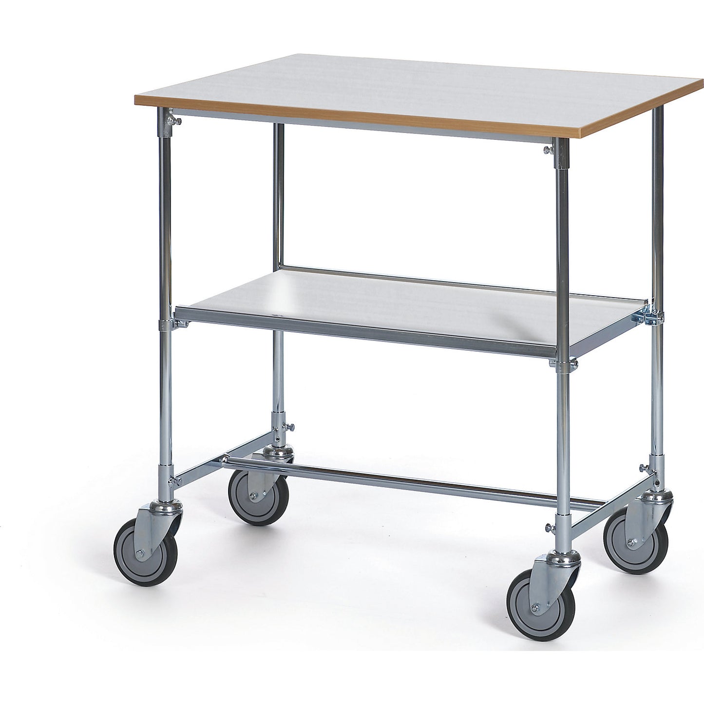 Table trolley, zinc plated, LxWxH 820 x 600 x 900 mm, grey.