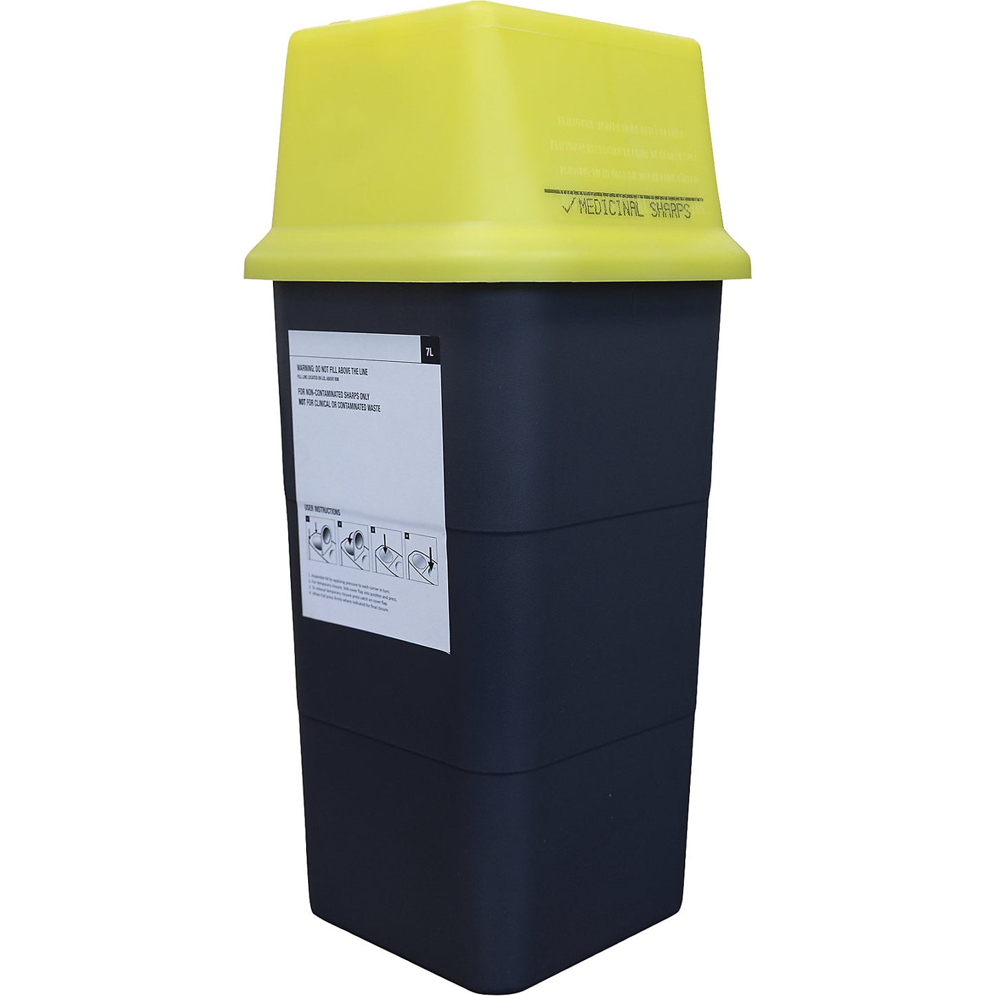 Blade and knife box, for safe disposal, capacity 7 l.