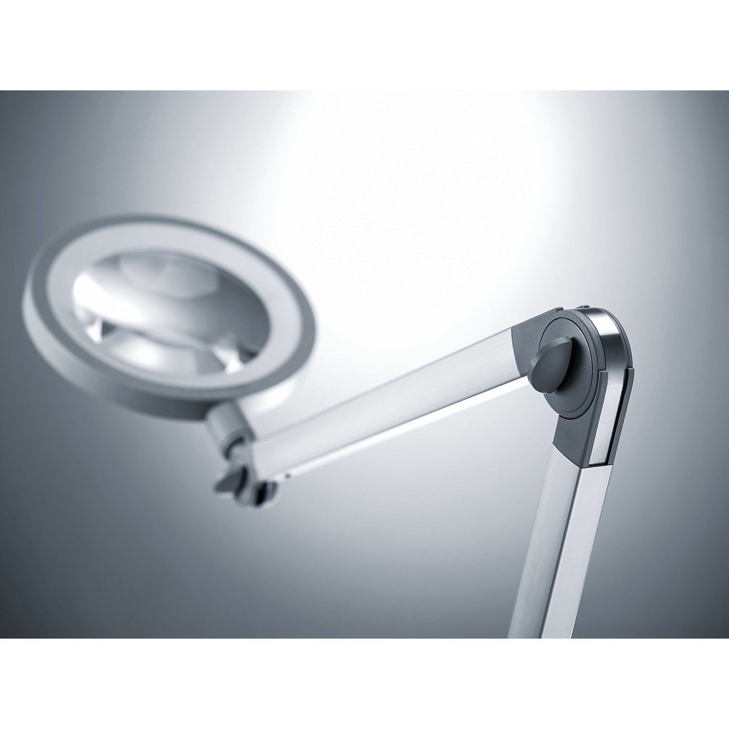 LED magnifying lamp, 10 W, dusty grey.