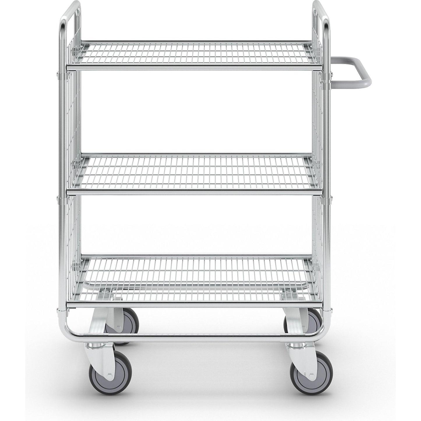 SERIES 100 mesh trolley, 3 shelves, LxWxH 930 x 460 x 1120 mm.