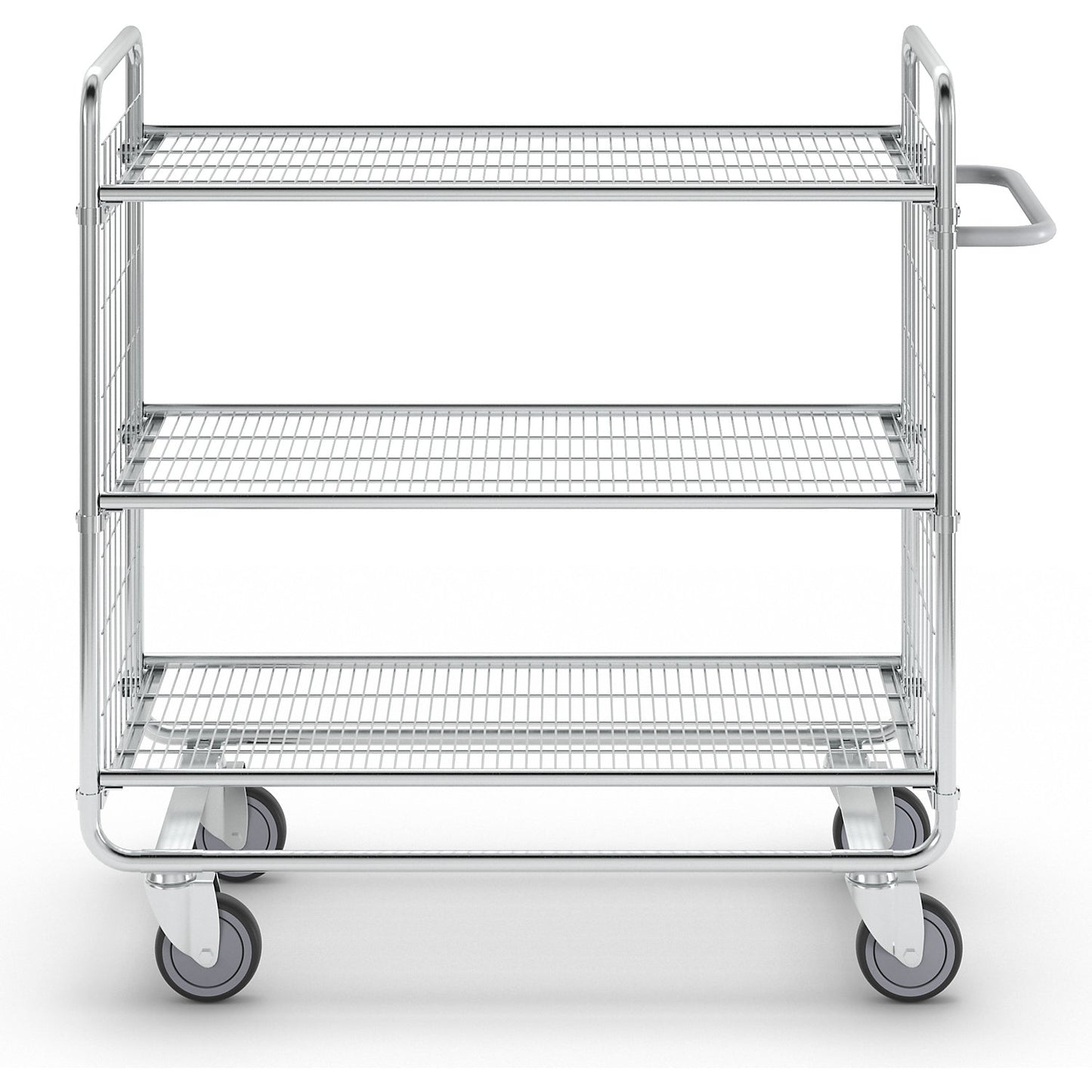 SERIES 100 mesh trolley, 3 shelves, LxWxH 1180 x 460 x 1120 mm.