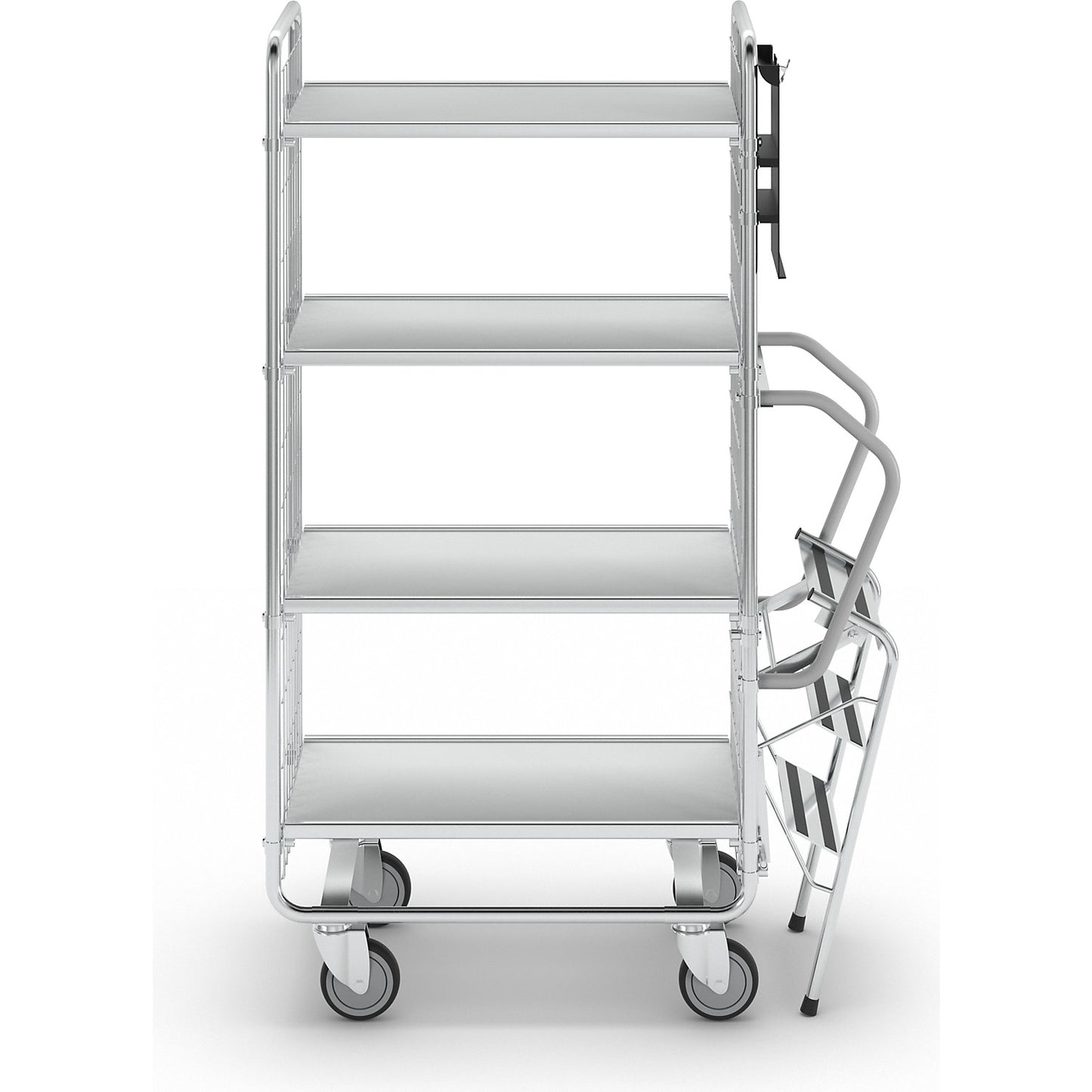 SERIES 100 step trolley, 4 shelves, LxWxH 1020 x 460 x 1585 mm.