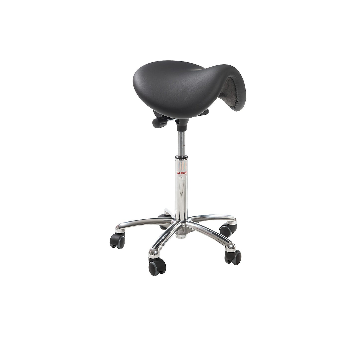 Saddle stool, without back rest, black.