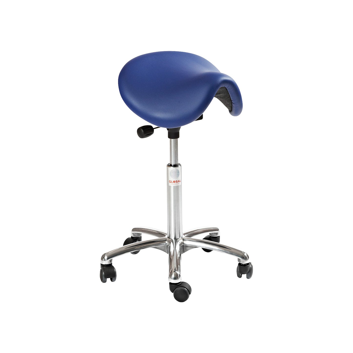 Saddle stool, without back rest, blue.