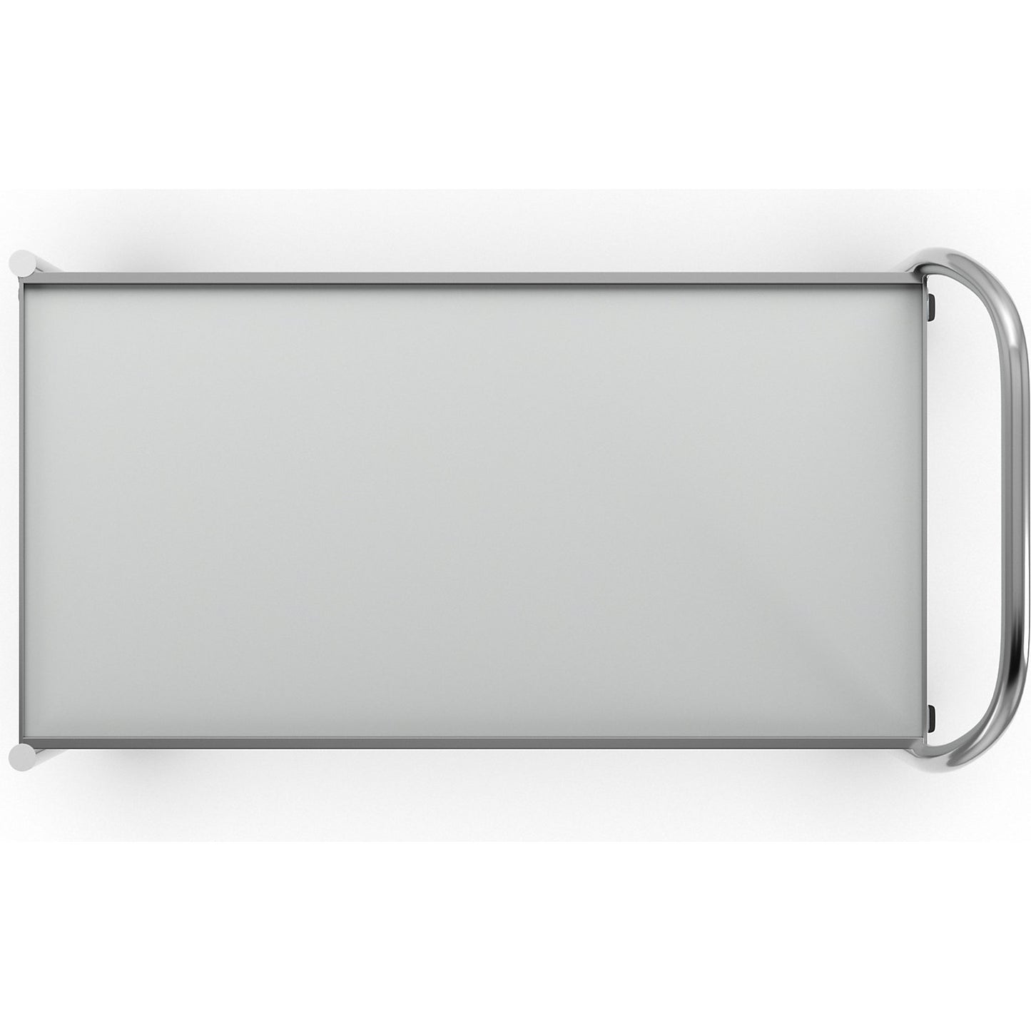 Table trolley, 2 shelves, LxW 800 x 420 mm, chrome/grey.