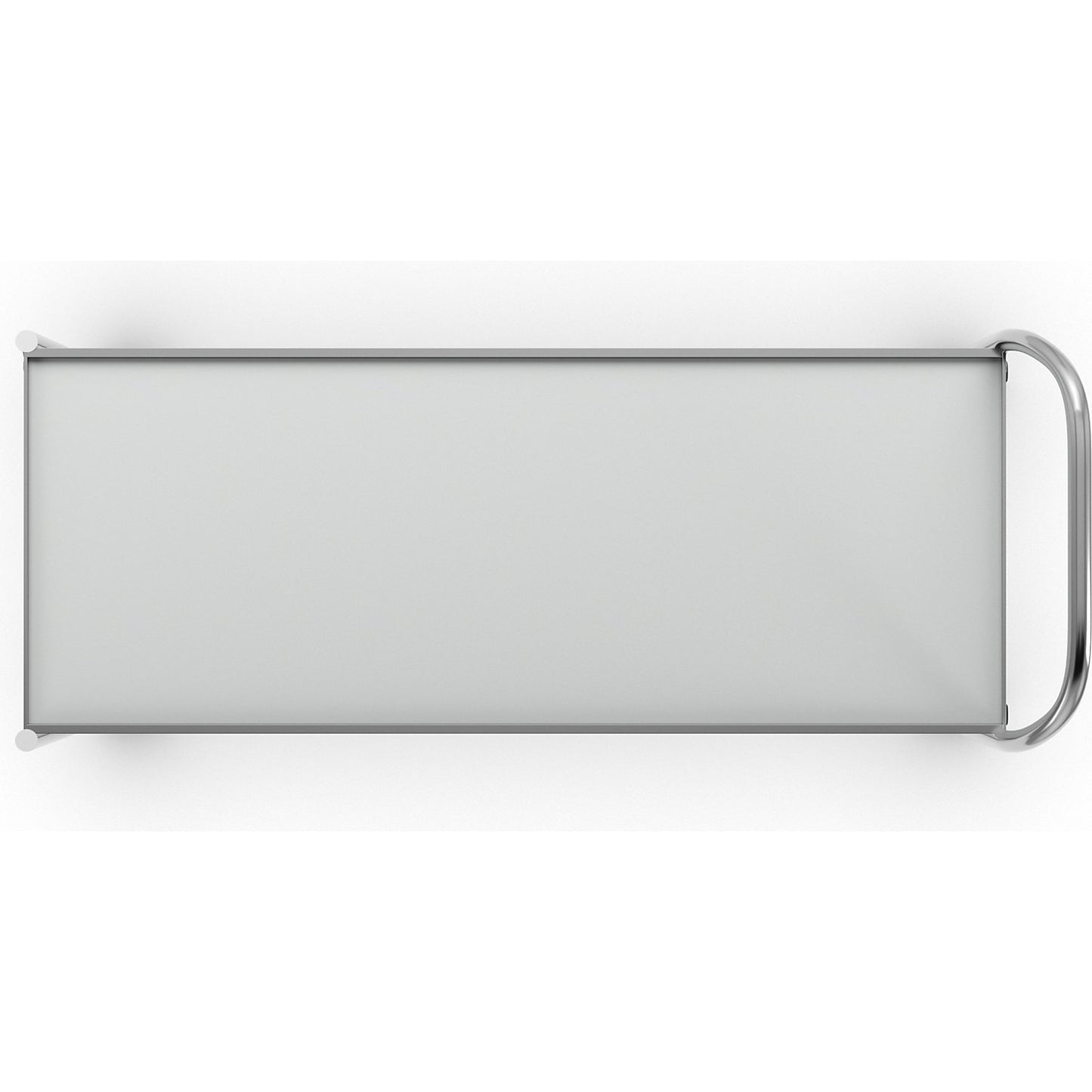 Table trolley, 2 shelves, LxW 1000 x 420 mm, chrome/grey.