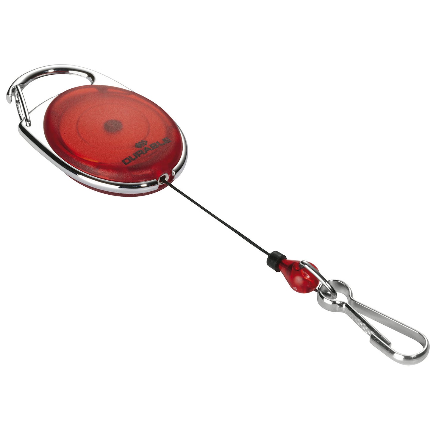 YOYO STYLE ID badge holder, with snap hook fastener, pack of 20, red.