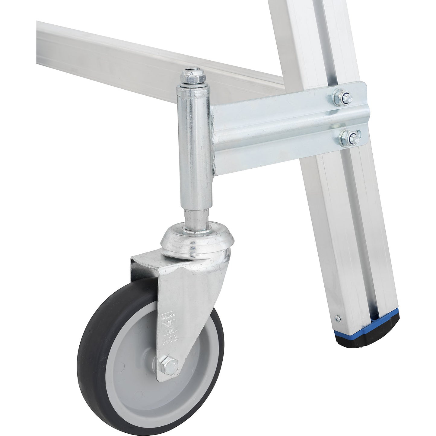 Mobile safety steps, single sided access, foot rail, 8 steps.