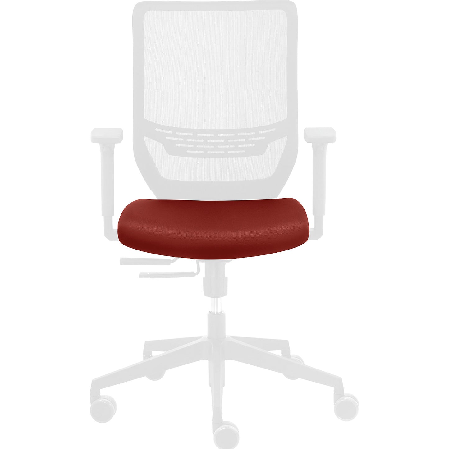 TO-SYNC seat cover, for office swivel chair, ruby red.