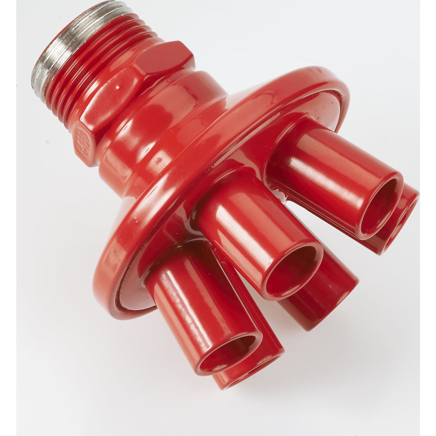 Shower/spray head, large, for eye and full body emergency showers, red.