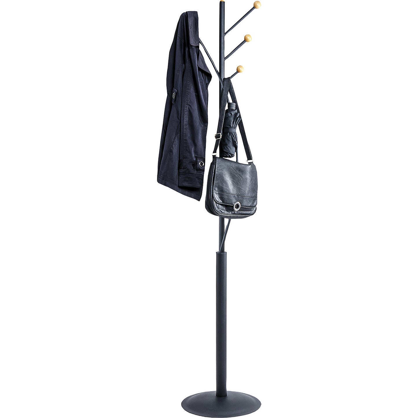MAULaura coat stand, with 4 hooks, black / brown.