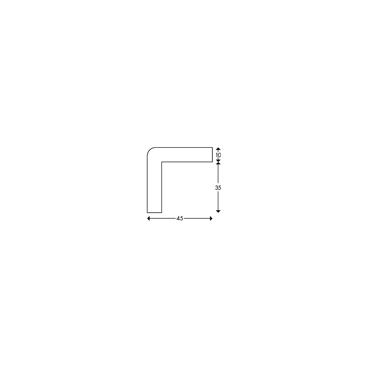 Knuffi® corner protection, type H, 1 x 50 m roll, red / white.