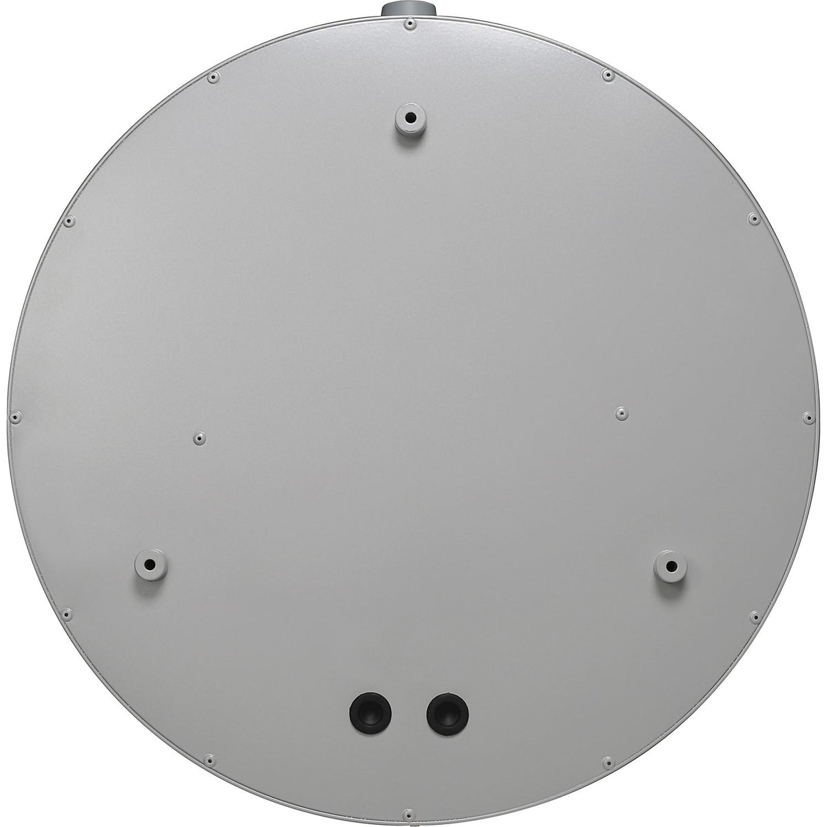METROLINE outdoor clock, single sided, white aluminium, LED lighting.