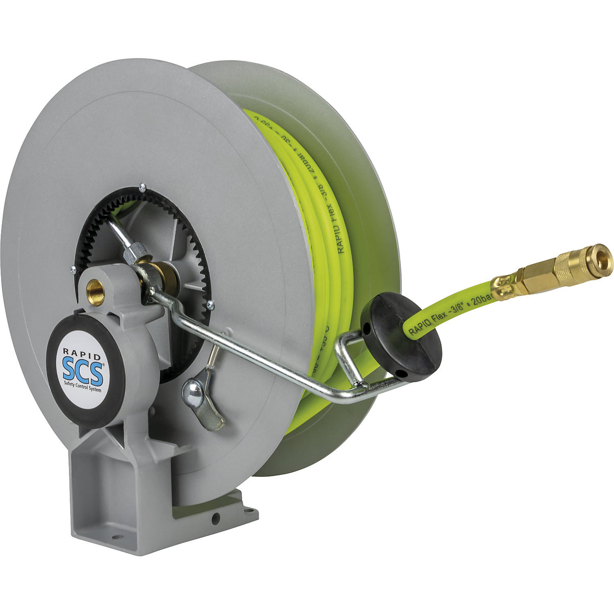 Hose reel, flexible hose with brake, hose length 10 m.