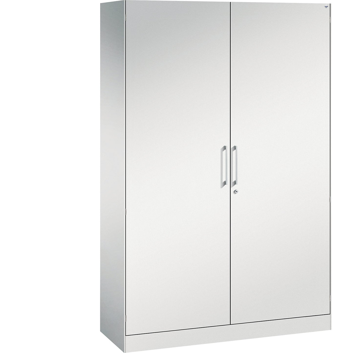 ASISTO double door cupboard, height 1980 mm, width 1200 mm, 4 shelves, light grey/light grey.