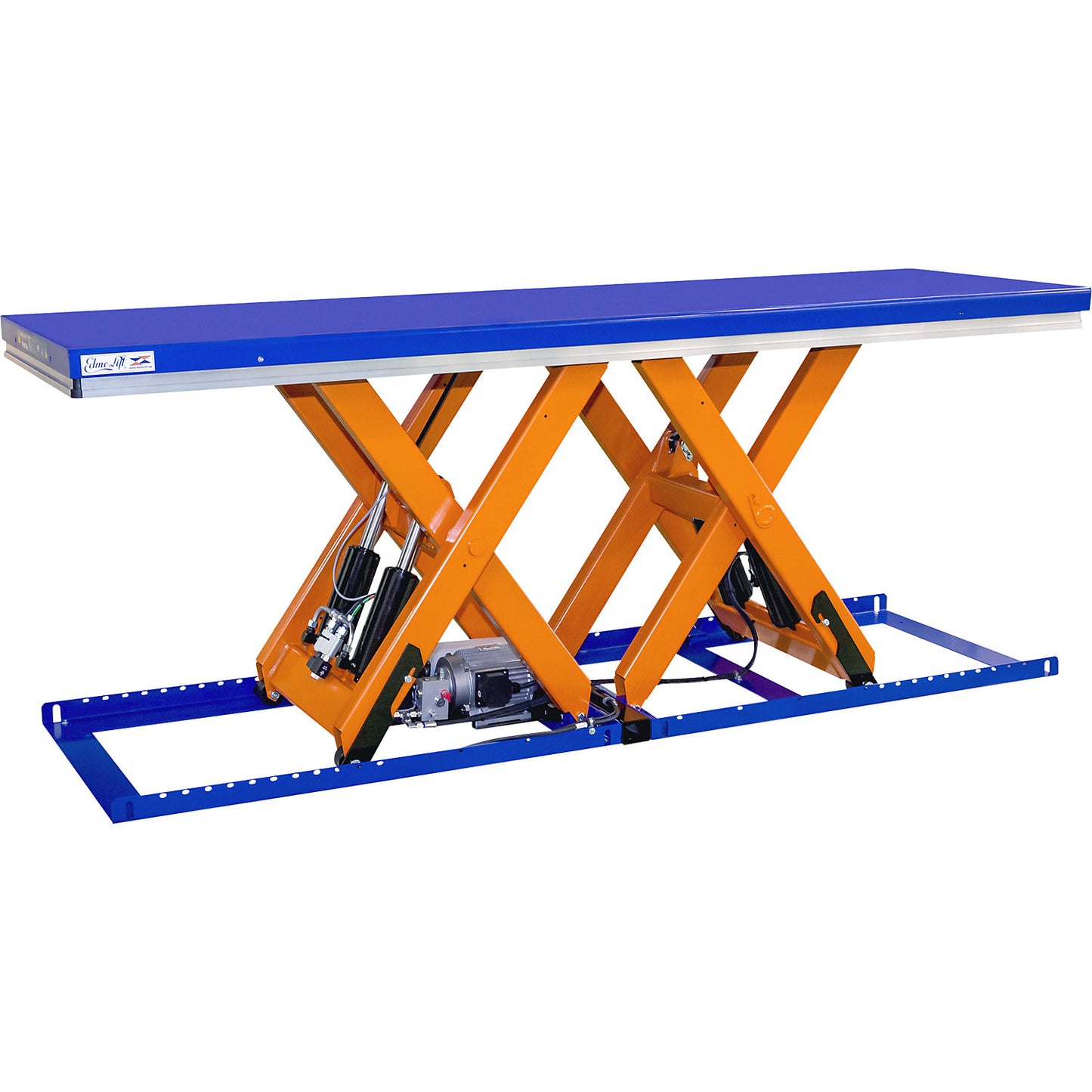 Tandem scissor lift table, lifting range 200 - 1020 mm, max. load 4000 kg.