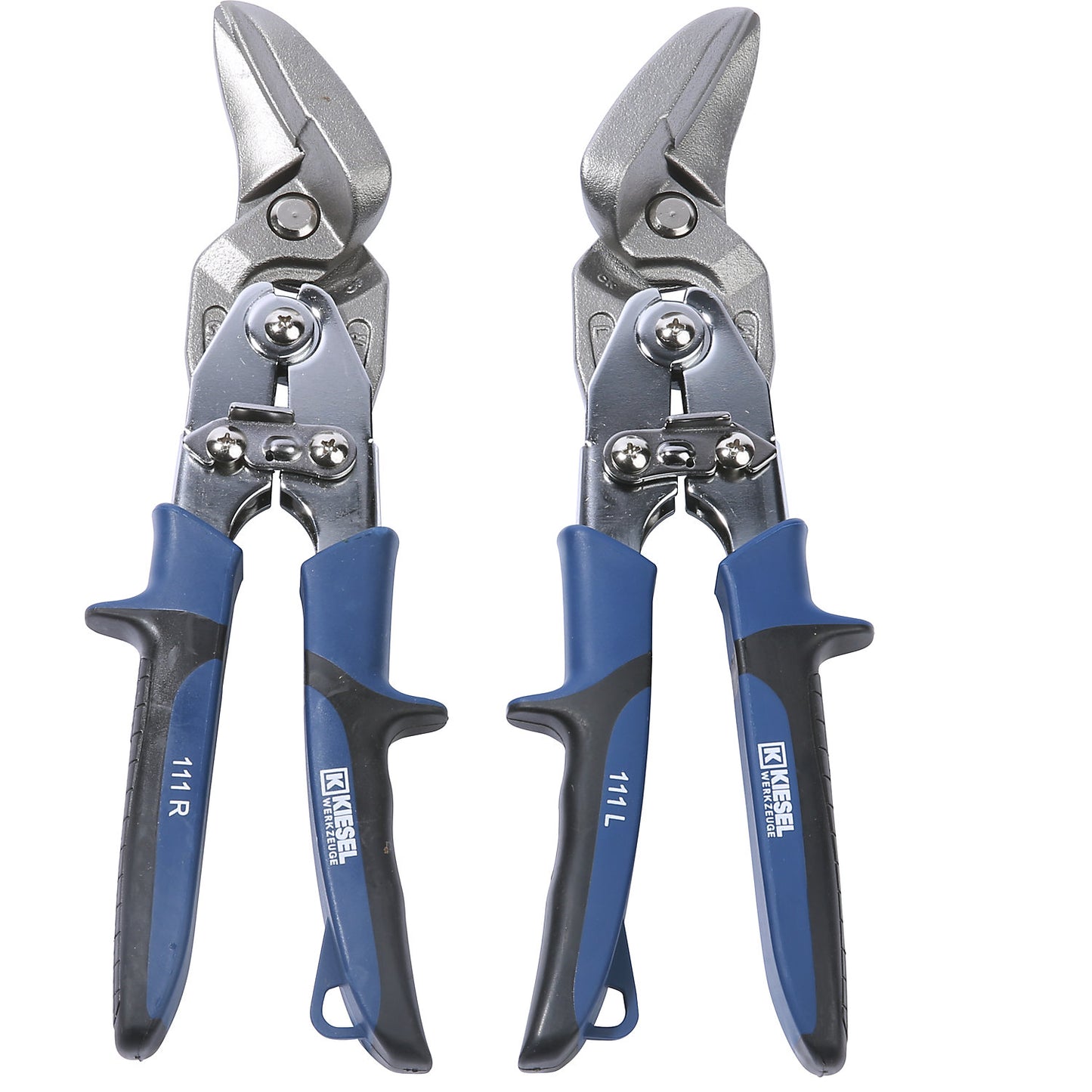 MAXI set of snips, 2 figure and straight cutting snips, in cardboard box.