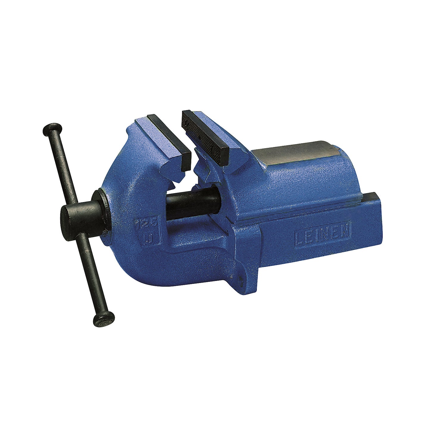 LEINEN JUNIOR parallel vice, full grey cast iron, blue, jaw width 125 mm.