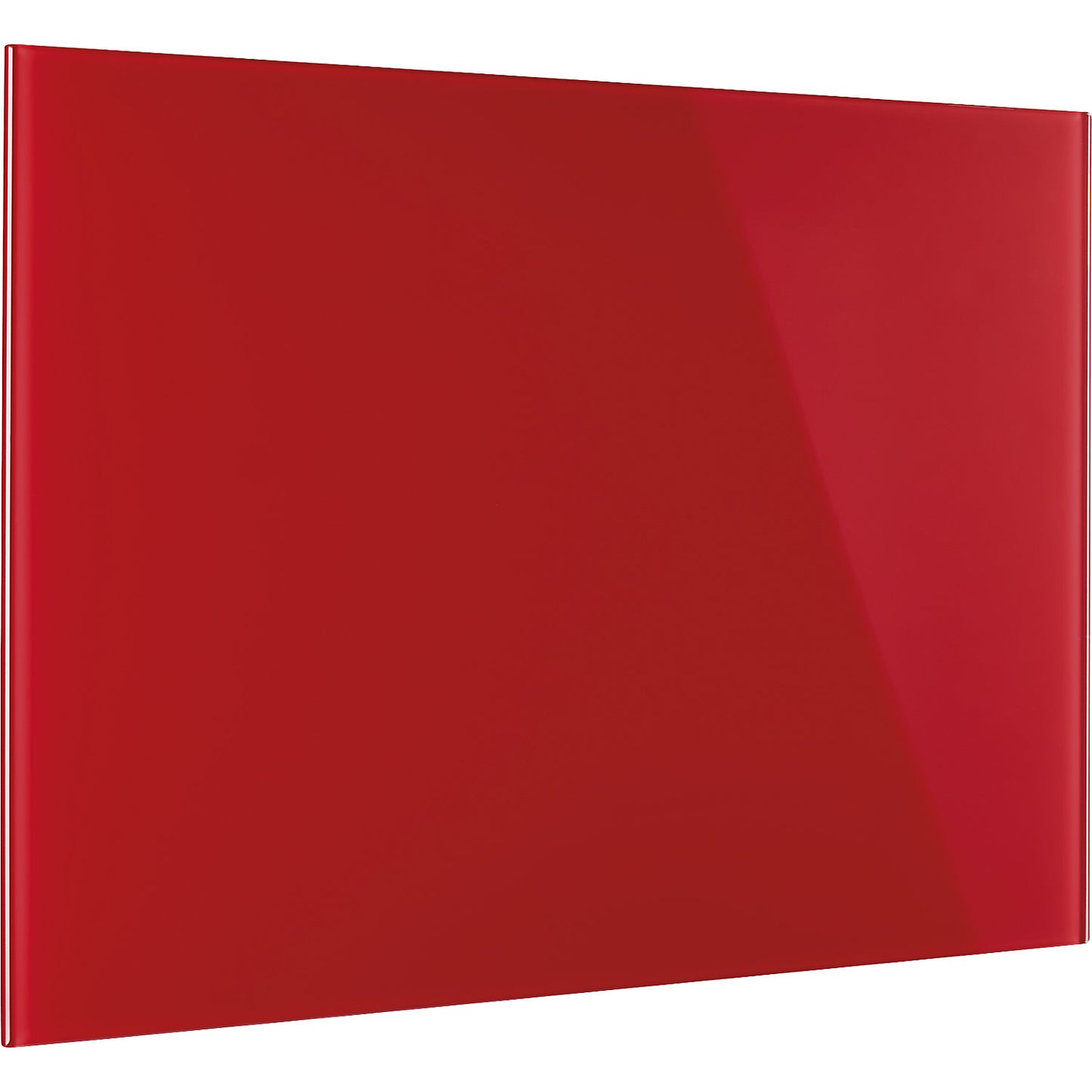 Designer glass board, magnetic, WxH 600 x 400 mm, intensive red.