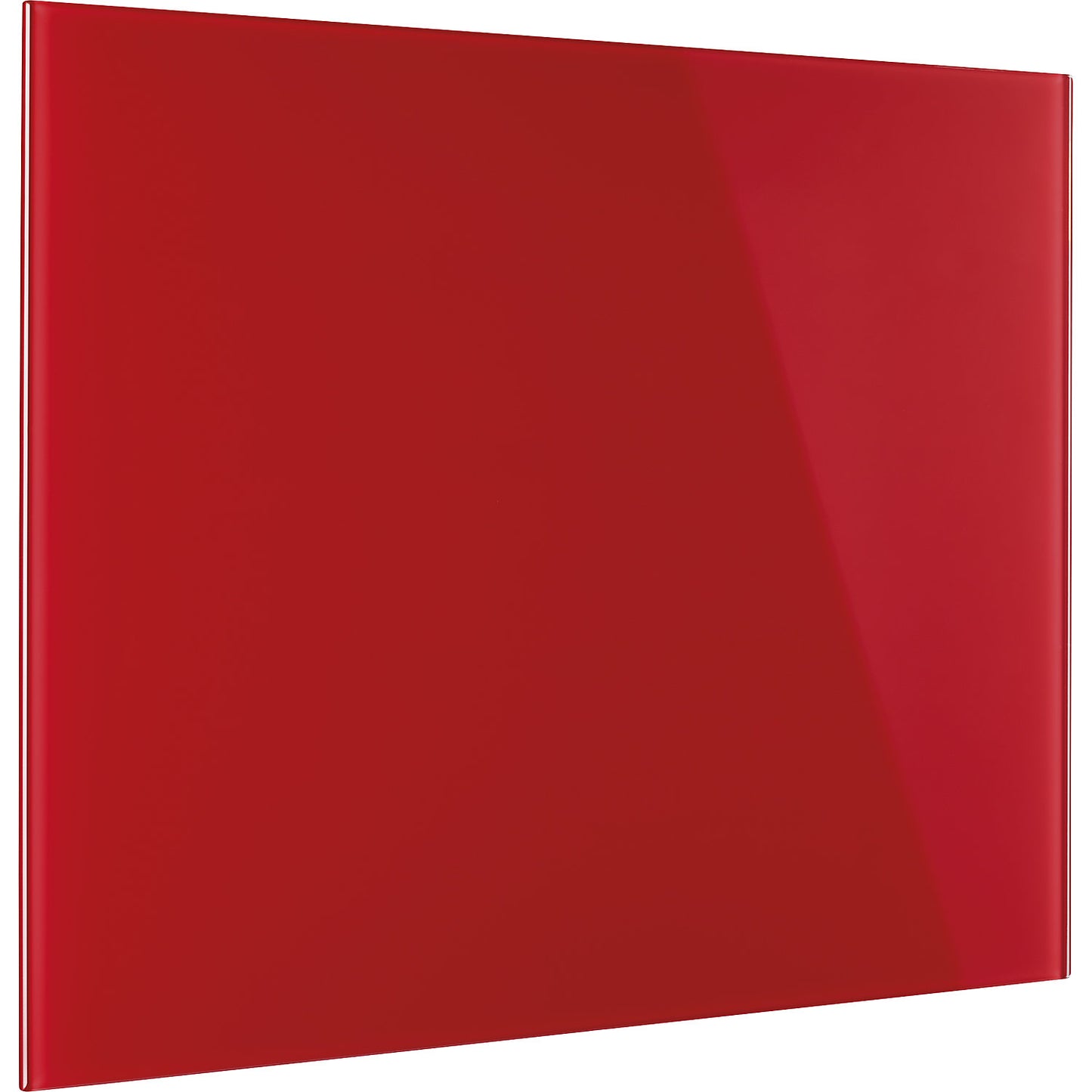Designer glass board, magnetic, WxH 800 x 600 mm, intensive red.