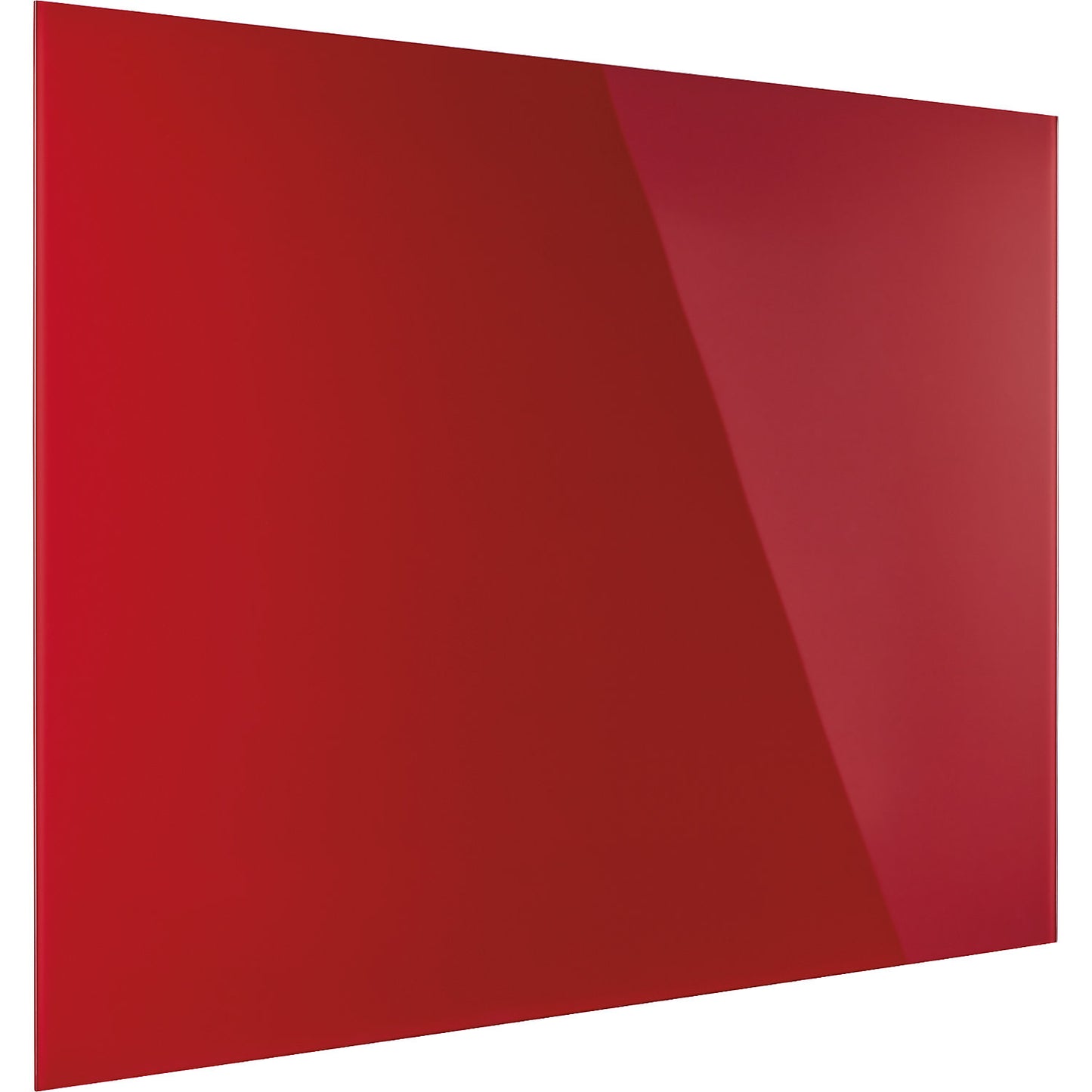 Designer glass board, magnetic, WxH 1500 x 1000 mm, intensive red.