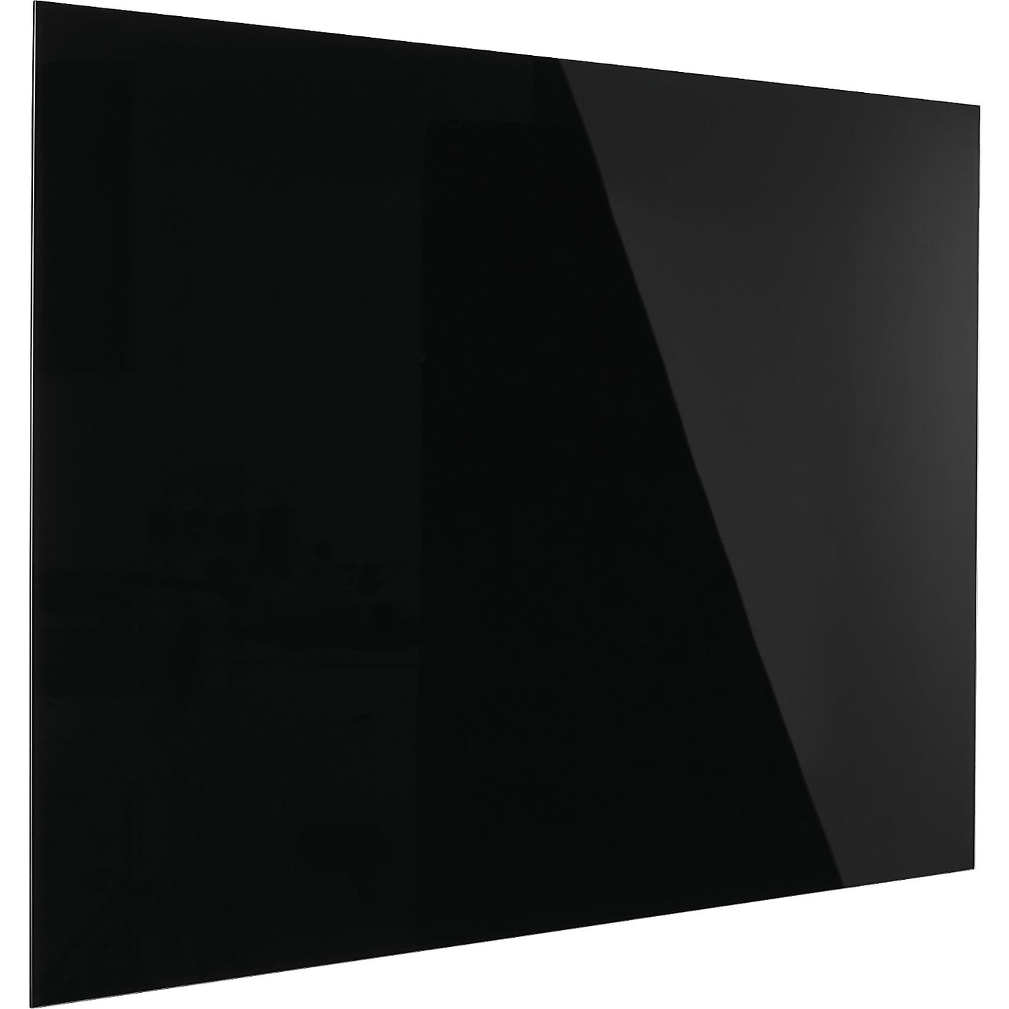 Designer glass board, magnetic, WxH 1500 x 1000 mm, jet black.