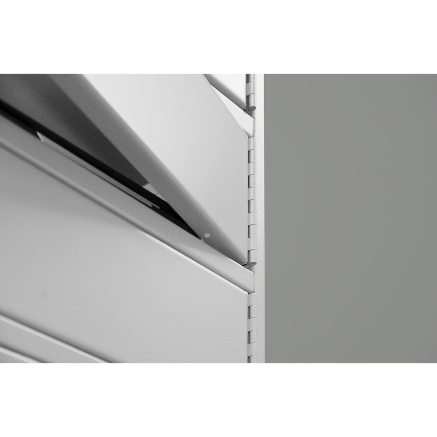 Laptop charging cabinet, with 10 compartments, light grey / traffic red.